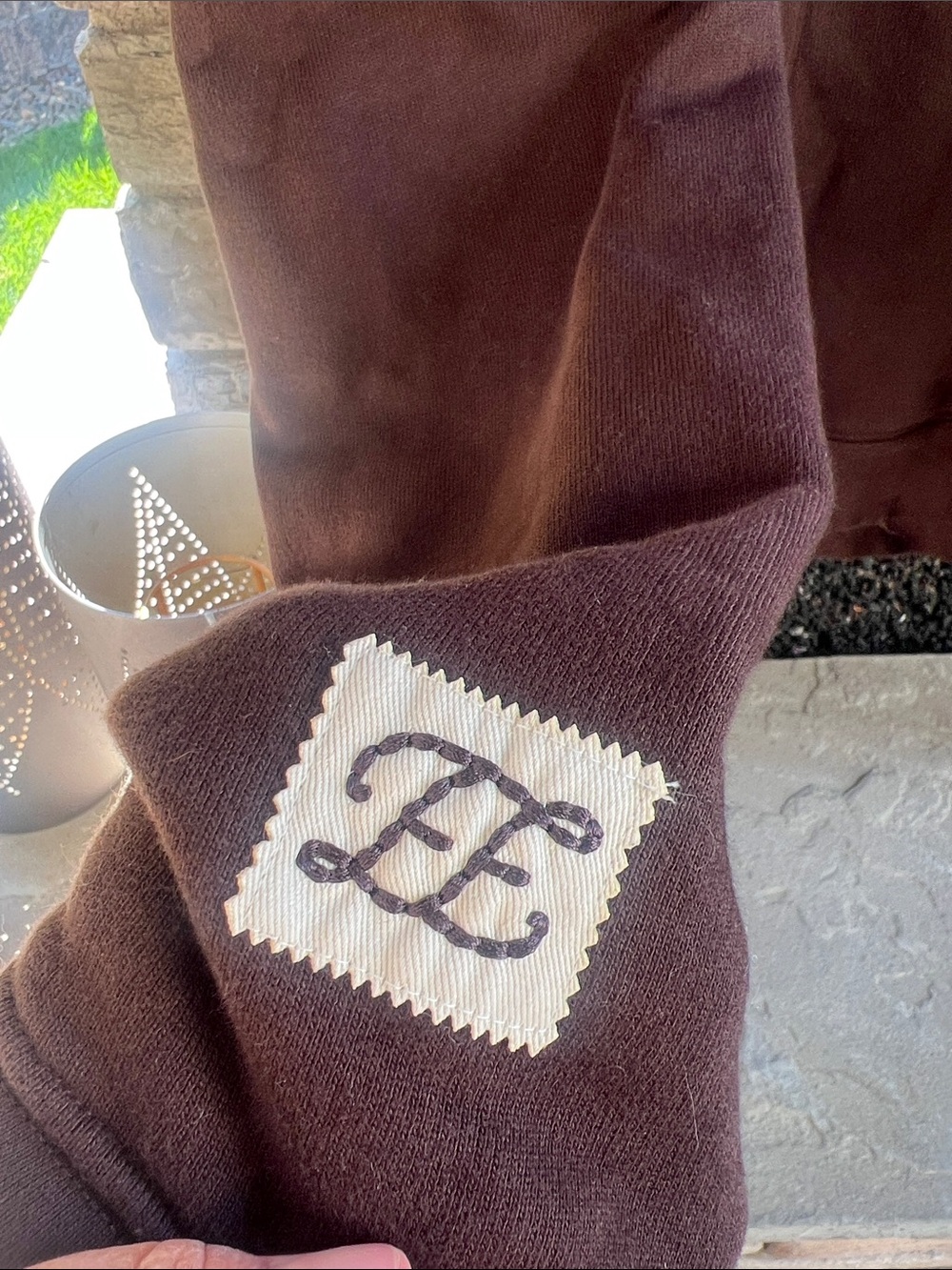 Eleven Eleven Brown Hooded Sweatshirt Large - Picture 2 of 8